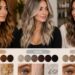 Guide to choosing hair color by skin undertone: side-by-side comparison of warm, cool, and neutral tones with hair swatches and accessories.