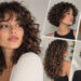San Antonio curl specialist cutting naturally curly hair dry at salon for defined curl pattern